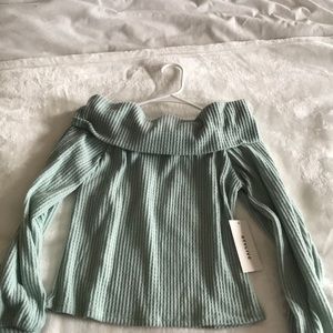 Off the shoulder knit top